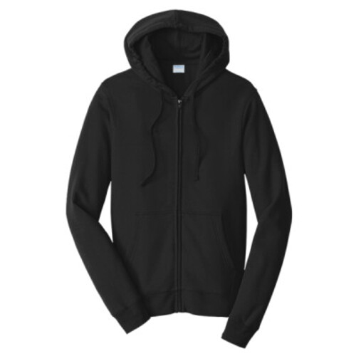 Full Zip Hooded Sweatshirt - 1 Small, 3 XL, 2 XXL, 3 XXXL (BLACK) Thumbnail